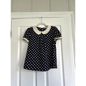 Monteau Polka-Dot Blouse, size Medium